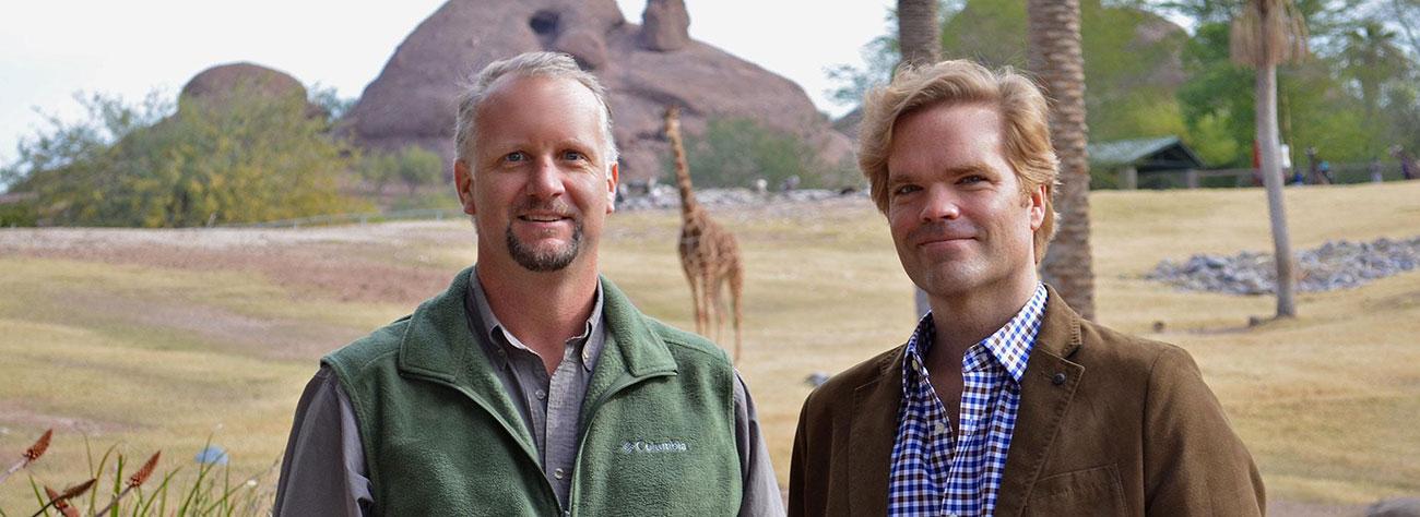 Jan Schipper and Ben Minteer at Phoenix Zoo